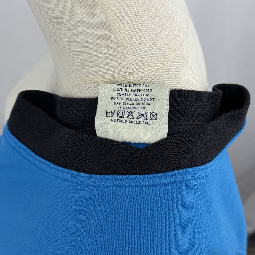 Vintage Carolina Panthers Crewneck Sweatshirt Lee Sport NFL Blue 90s M - Picture 7 of 7